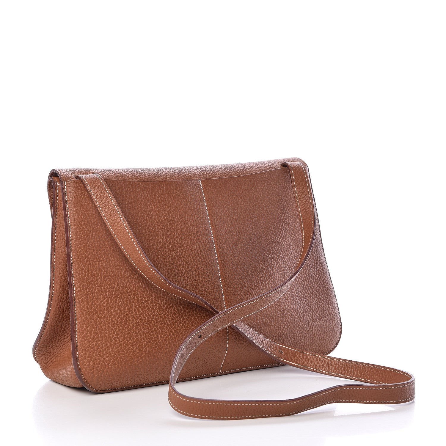 Hermes Taurillon Clemence Halzan 31 Gold 3 of 10