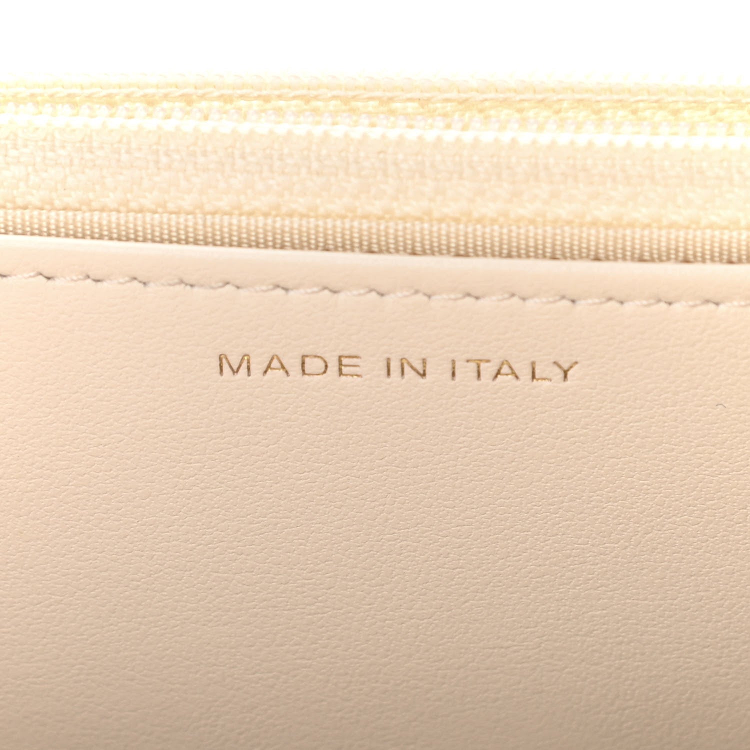 Chanel Goatskin Quilted French New Wave Chain CC Wallet On Chain WOC Ivory 6 of 10