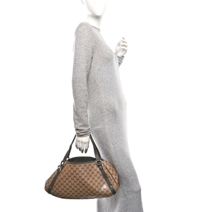 Gucci Crystal Monogram Medium Abbey Shoulder Bag Dark Brown 2 of 11