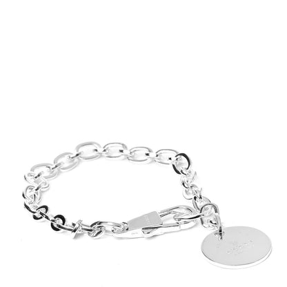 Gucci Sterling Silver Link Round Charm Bracelet 1 of 6