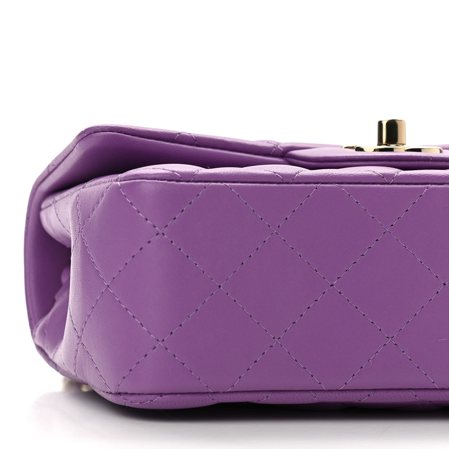 Chanel Lambskin Quilted Mini Rectangular Flap Purple 9 of 11