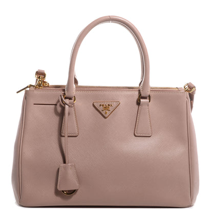 Prada Saffiano Lux Small Double Zip Tote Cammeo 1 of 10