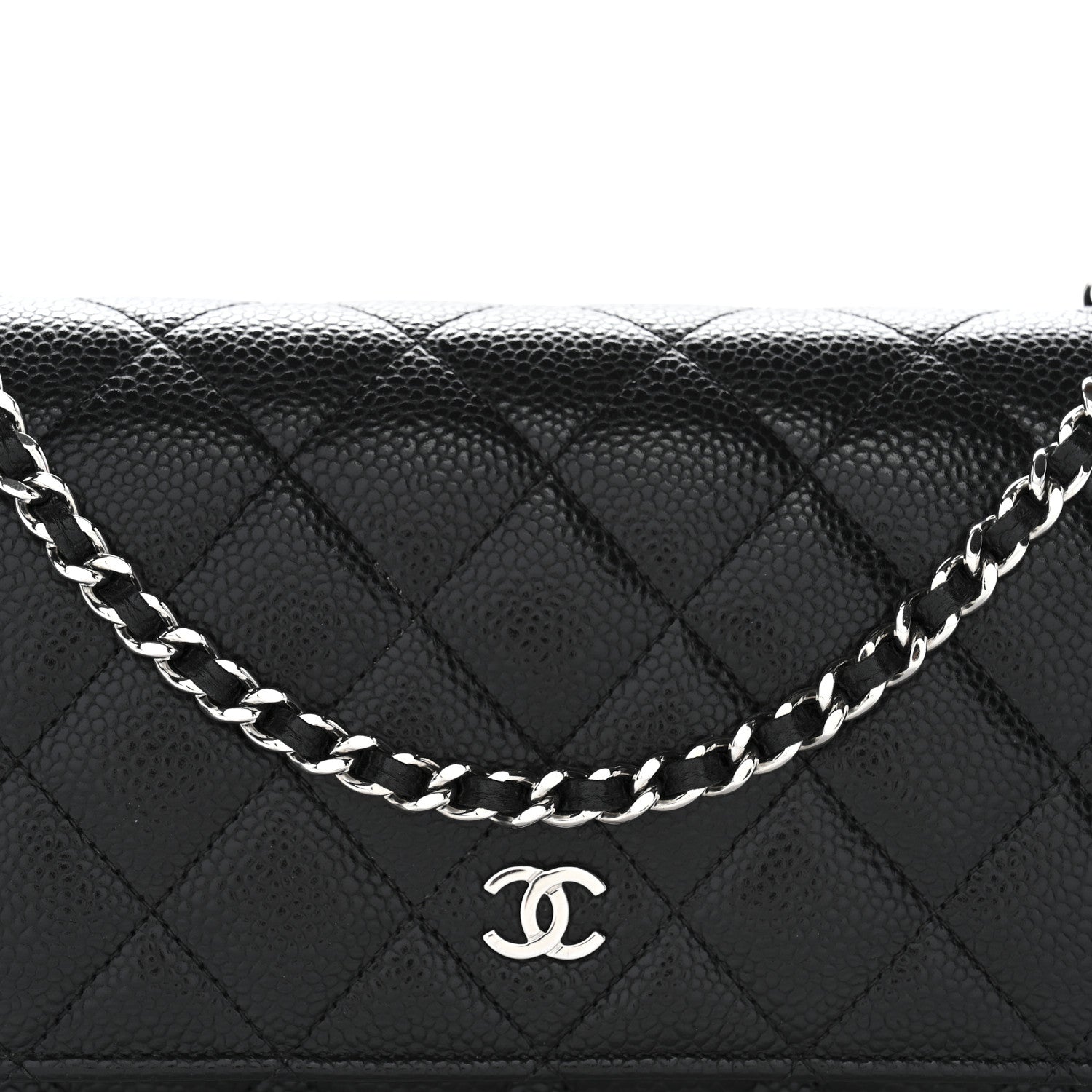 Chanel Caviar Quilted Wallet on Chain WOC Black 9 of 12