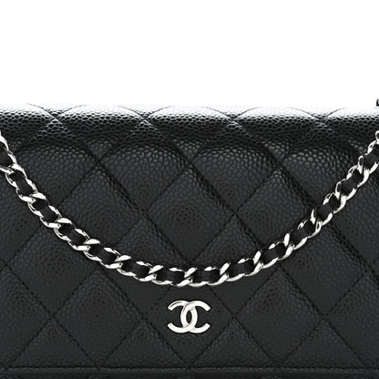 Chanel Caviar Quilted Wallet on Chain WOC Black 9 of 12