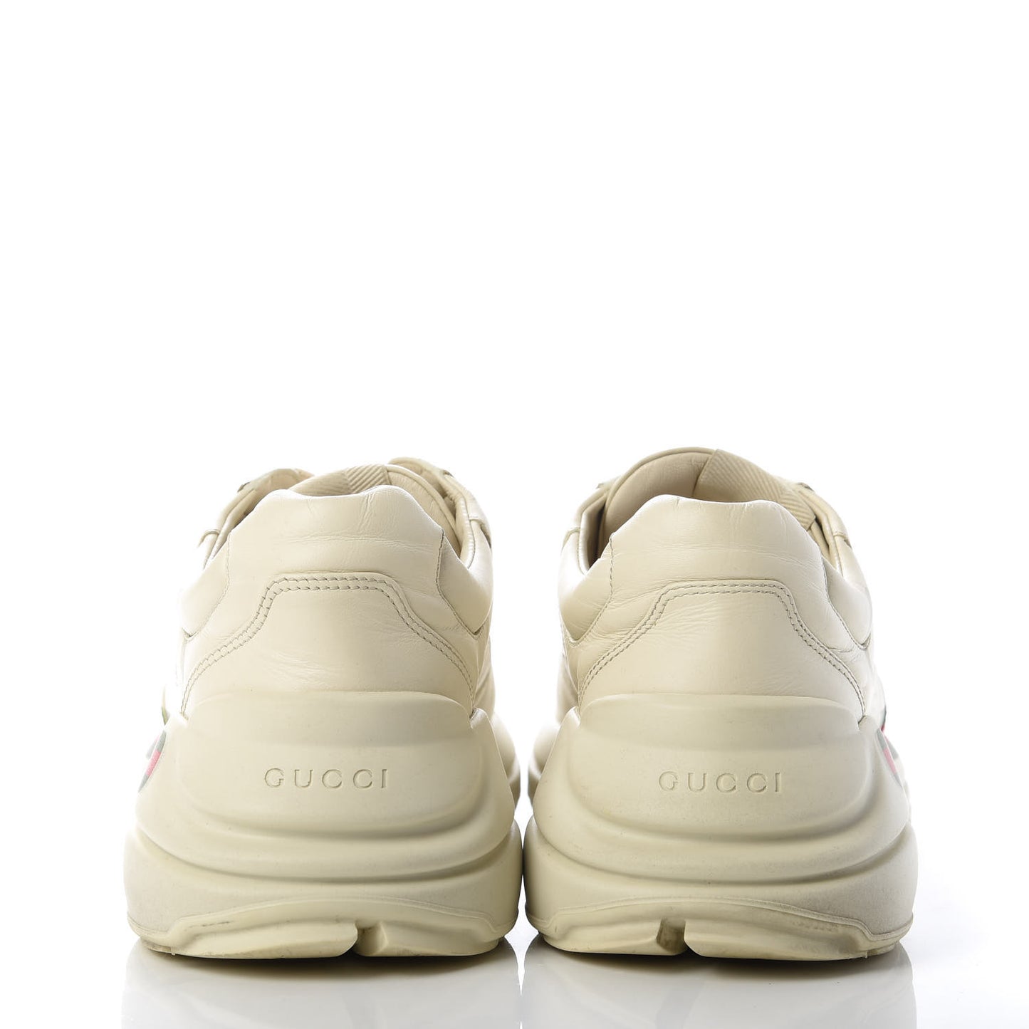 Calfskin Logo Mens Rhyton Sneakers 7 Ivory