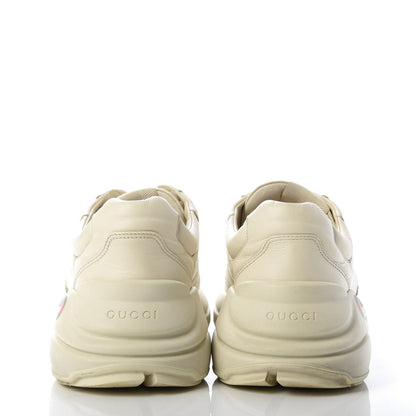 Gucci Calfskin Logo Mens Rhyton Sneakers 7 Ivory 6 of 8