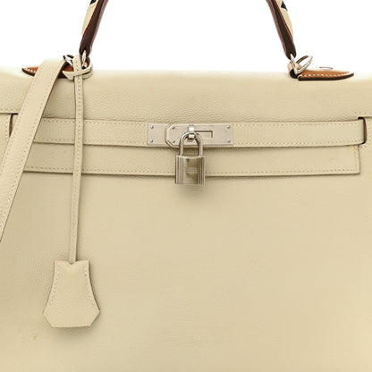 Hermes Togo Au Galop Kelly Retourne 32 Craie Rouge H Fauve Black 8 of 15