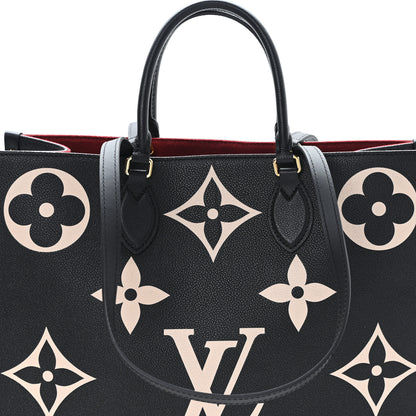 Louis Vuitton Empreinte Monogram Giant Onthego GM Black Beige 7 of 9