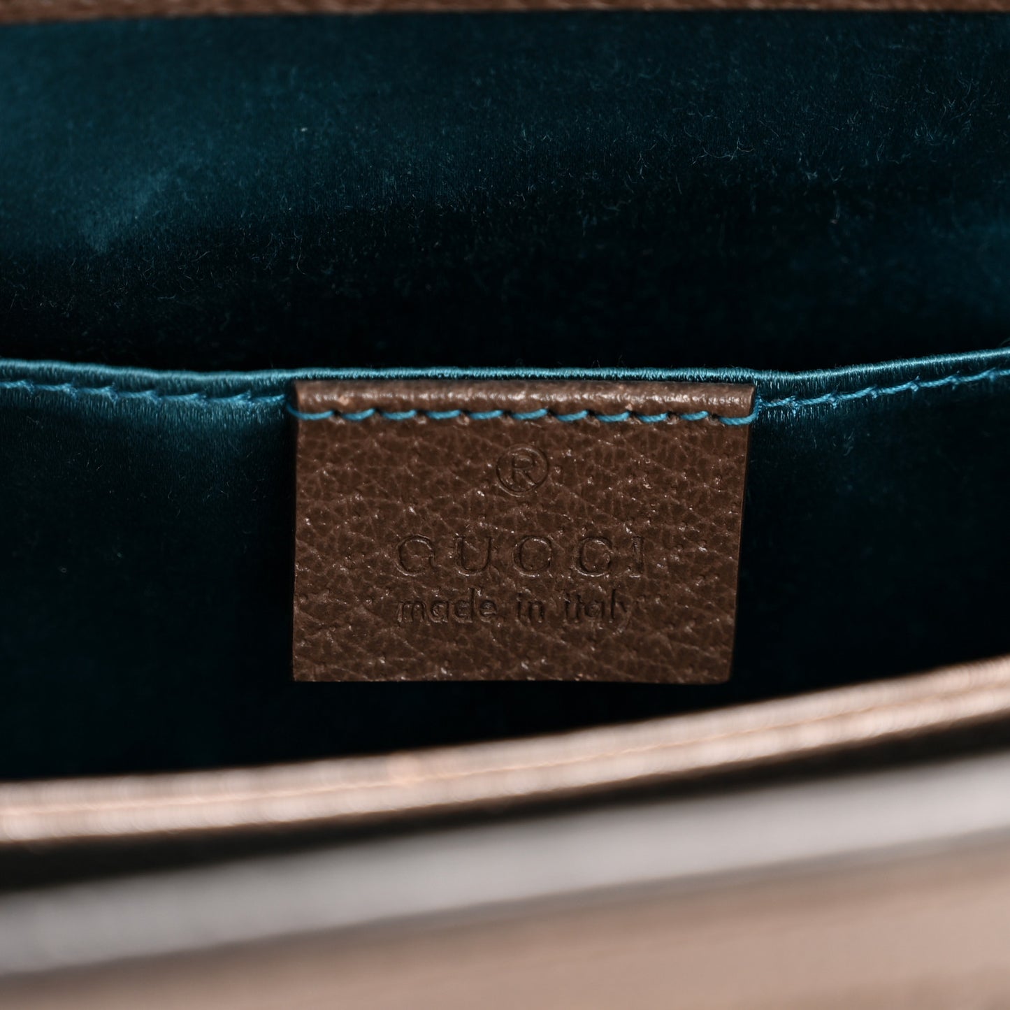 GG Supreme Monogram Web Small Ophidia Chain Shoulder Bag Brown