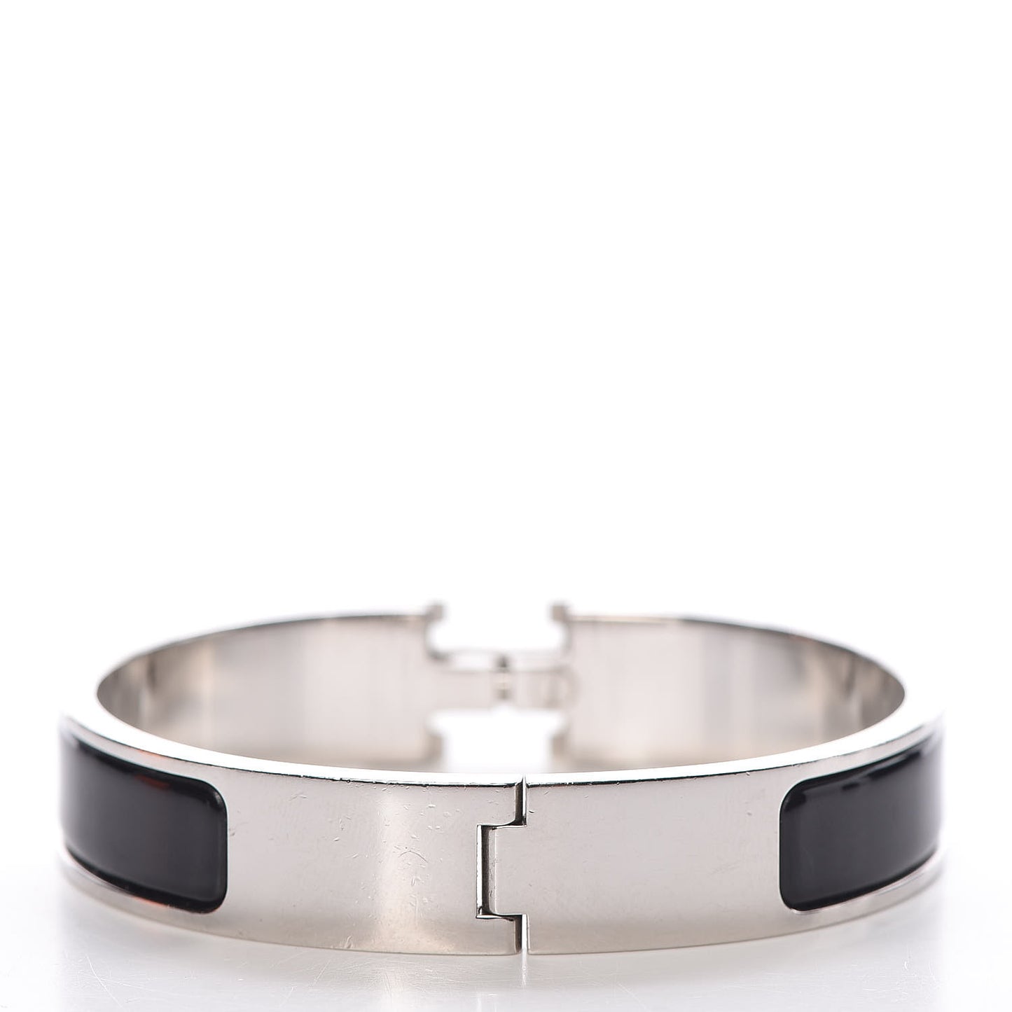 Enamel Narrow Clic Clac H Bracelet PM Black