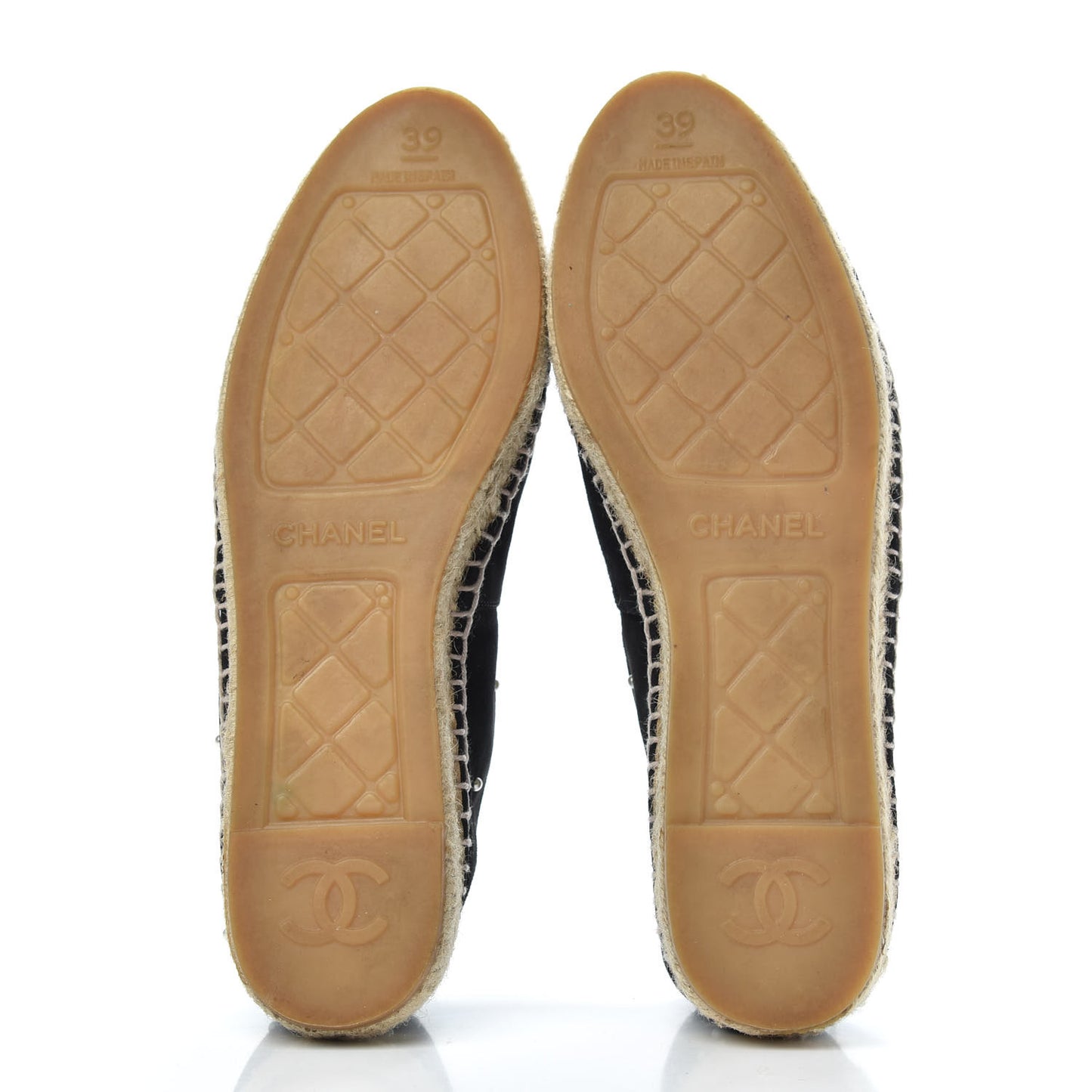 Suede Pearl CC Espadrilles 39 Black