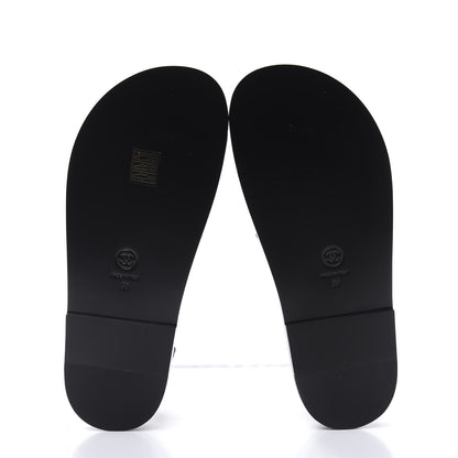 Chanel Grained Calfskin Velcro Dad Sandals 39 Black 5 of 9