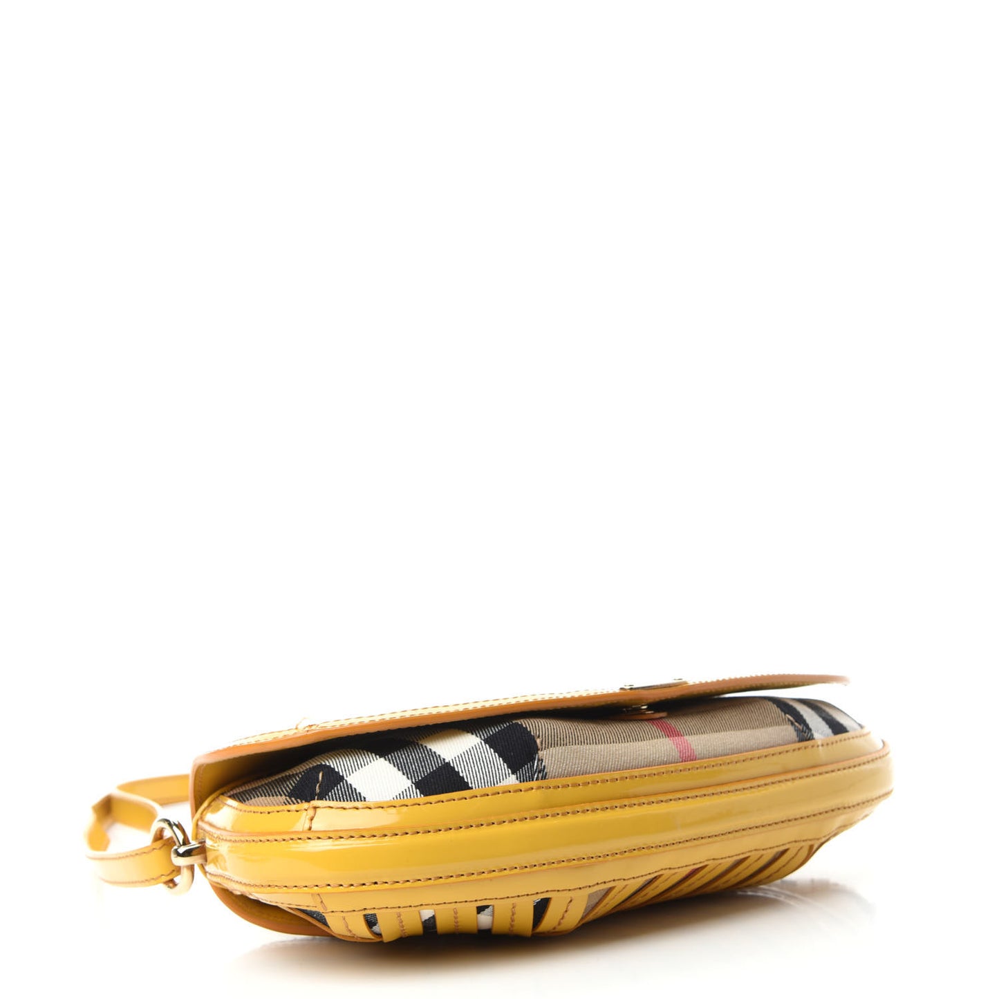 Patent Lilford Check Crossbody Bag Yellow