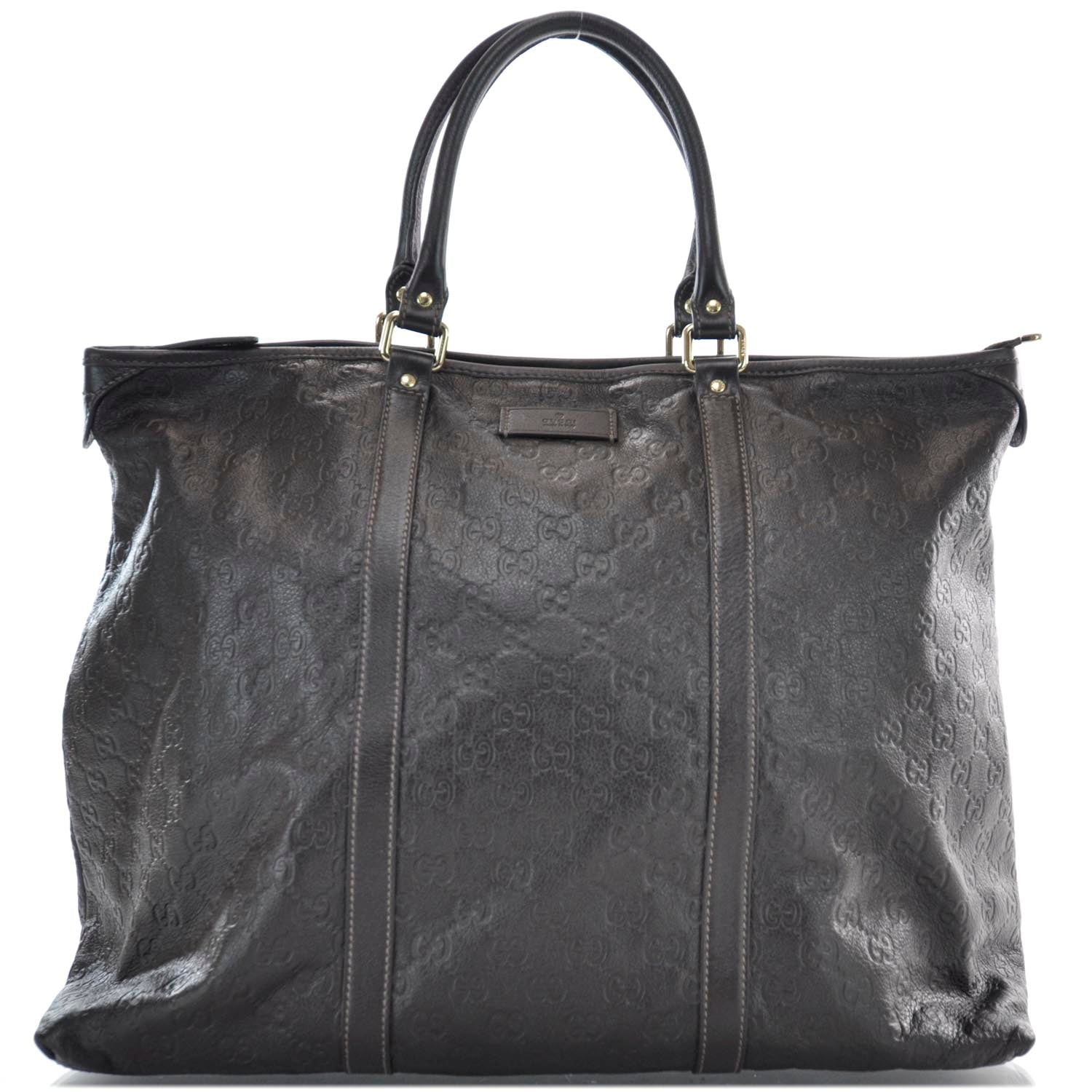 Gucci Guccissima Medium Joy Tote Bag Dark Brown 1 of 10