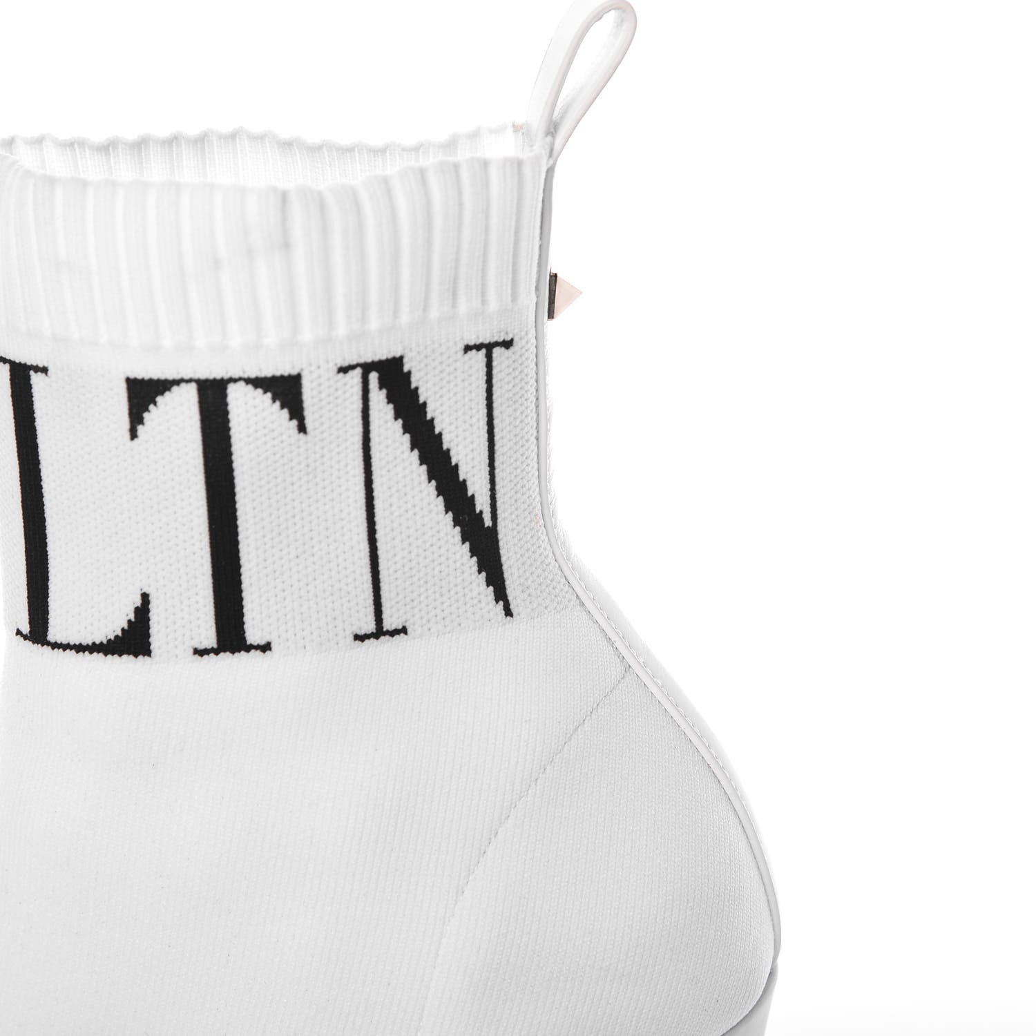 Valentino Garavani Body Tech Knit Sock Boots 37 White 9 of 11