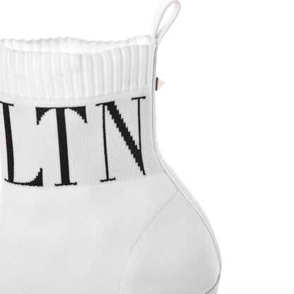 Valentino Garavani Body Tech Knit Sock Boots 37 White 9 of 11