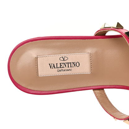 Valentino Garavani Nappa Rockstud Caged Flat Slide Sandals 37 Magenta 7 of 10