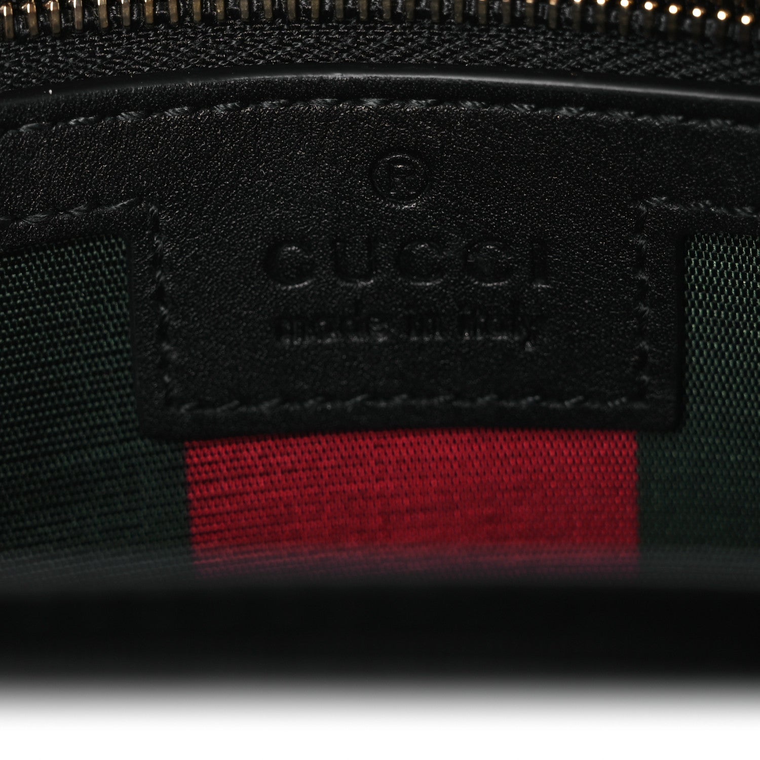 Gucci GG Emblem Monogram Wallet With Strap Beige Ebony Black 6 of 11