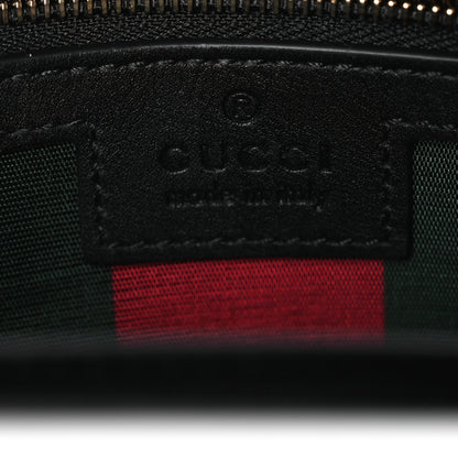 Gucci GG Emblem Monogram Wallet With Strap Beige Ebony Black 6 of 11