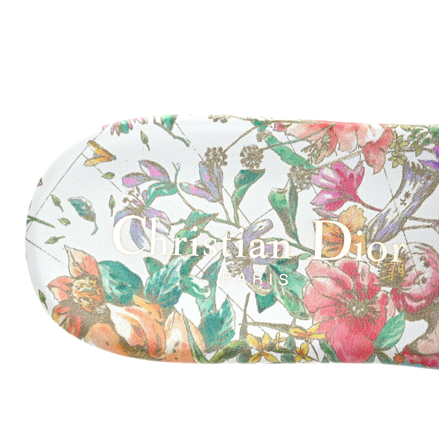 Christian Dior Canvas D-Constellation Embroidered Dway Flat Slide Sandals 36.5 White Multicolor 9 of 11