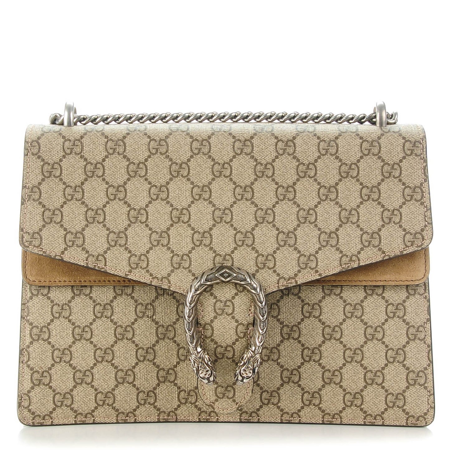 GG Supreme Monogram Medium Dionysus Shoulder Bag Taupe