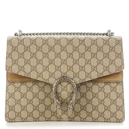 Gucci GG Supreme Monogram Medium Dionysus Shoulder Bag Taupe 1 of 7