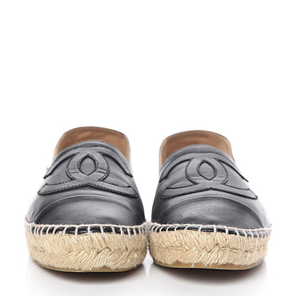 Chanel Lambskin CC Espadrilles 37 Black 2 of 12