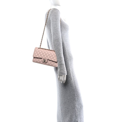 Chanel Caviar Quilted Medium Double Flap Light Pink 3 of 10