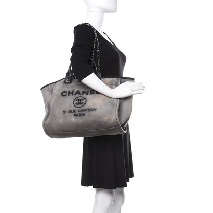 Chanel Canvas Sequin Medium Deauville Tote Charcoal 2 of 13