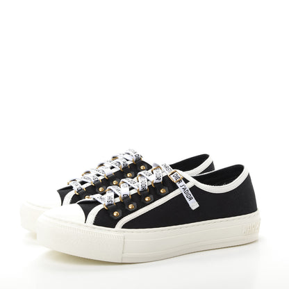 Christian Dior Canvas Womens Walk'n Dior Low Top Sneakers 37.5 Black 3 of 11