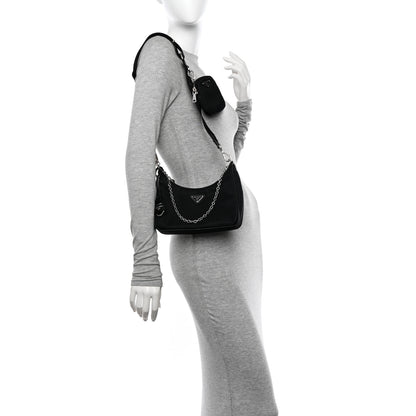 Prada Nylon Re-Edition 2005 Shoulder Bag Black 2 of 11