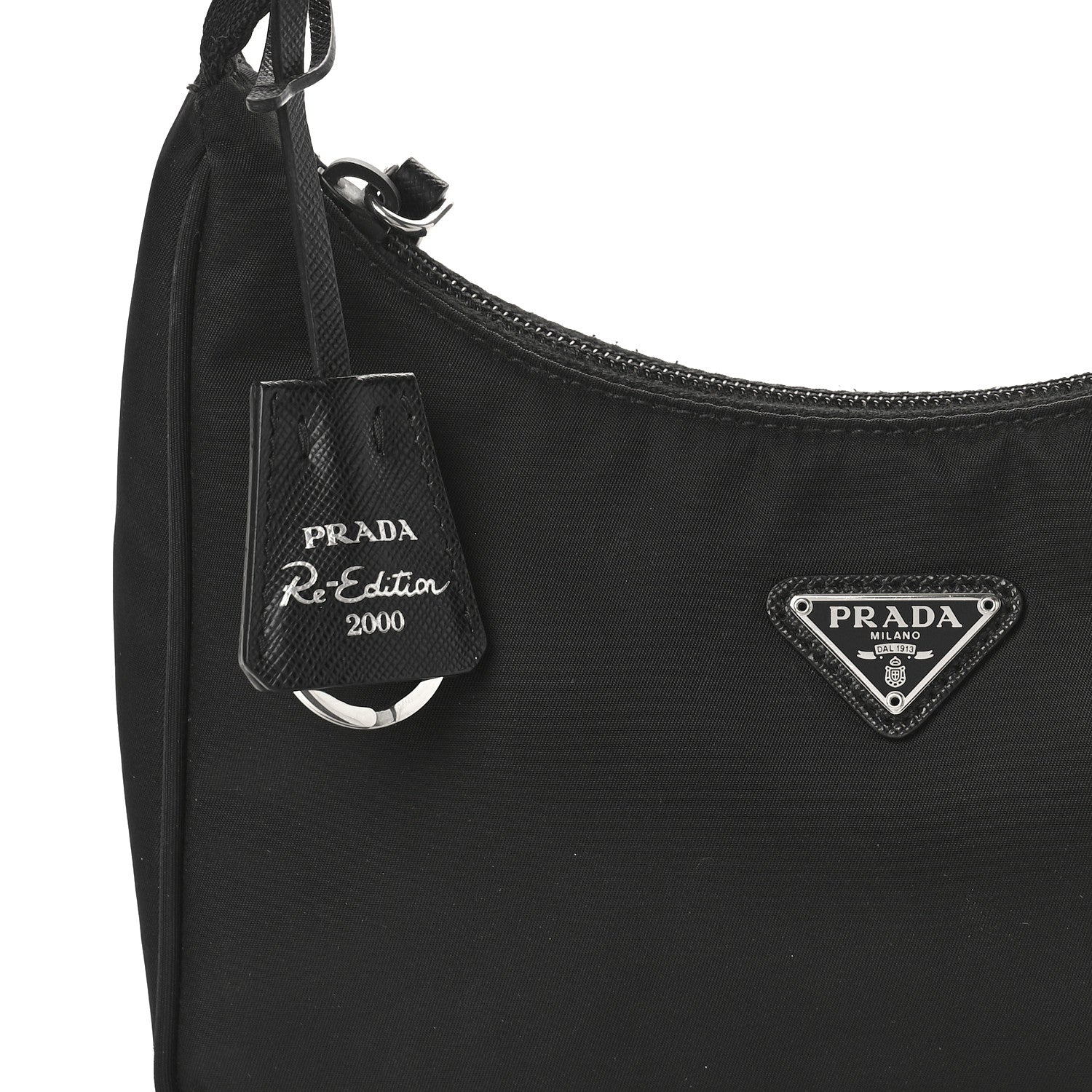 Prada Tessuto Nylon Mini Re-Edition 2000 Bag Black 7 of 9