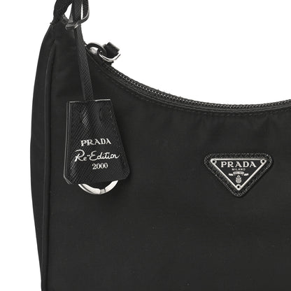 Prada Tessuto Nylon Mini Re-Edition 2000 Bag Black 7 of 9