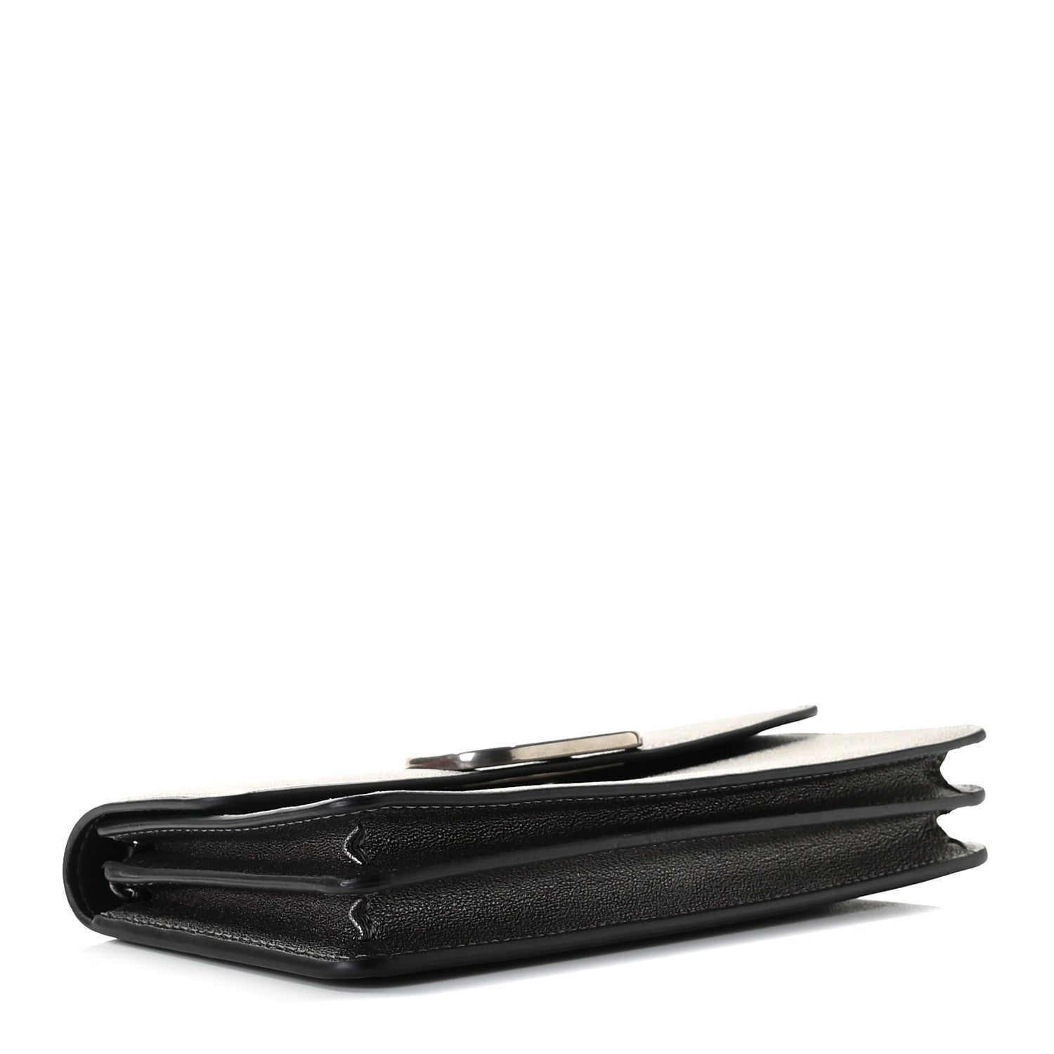 Valentino Garavani Calfksin Vlogo Wallet On Chain Grey 5 of 10