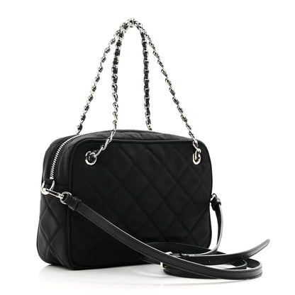 Prada Nylon Tessuto Impuntu Quilted Bandoliera Crossbody Bag Black 3 of 10