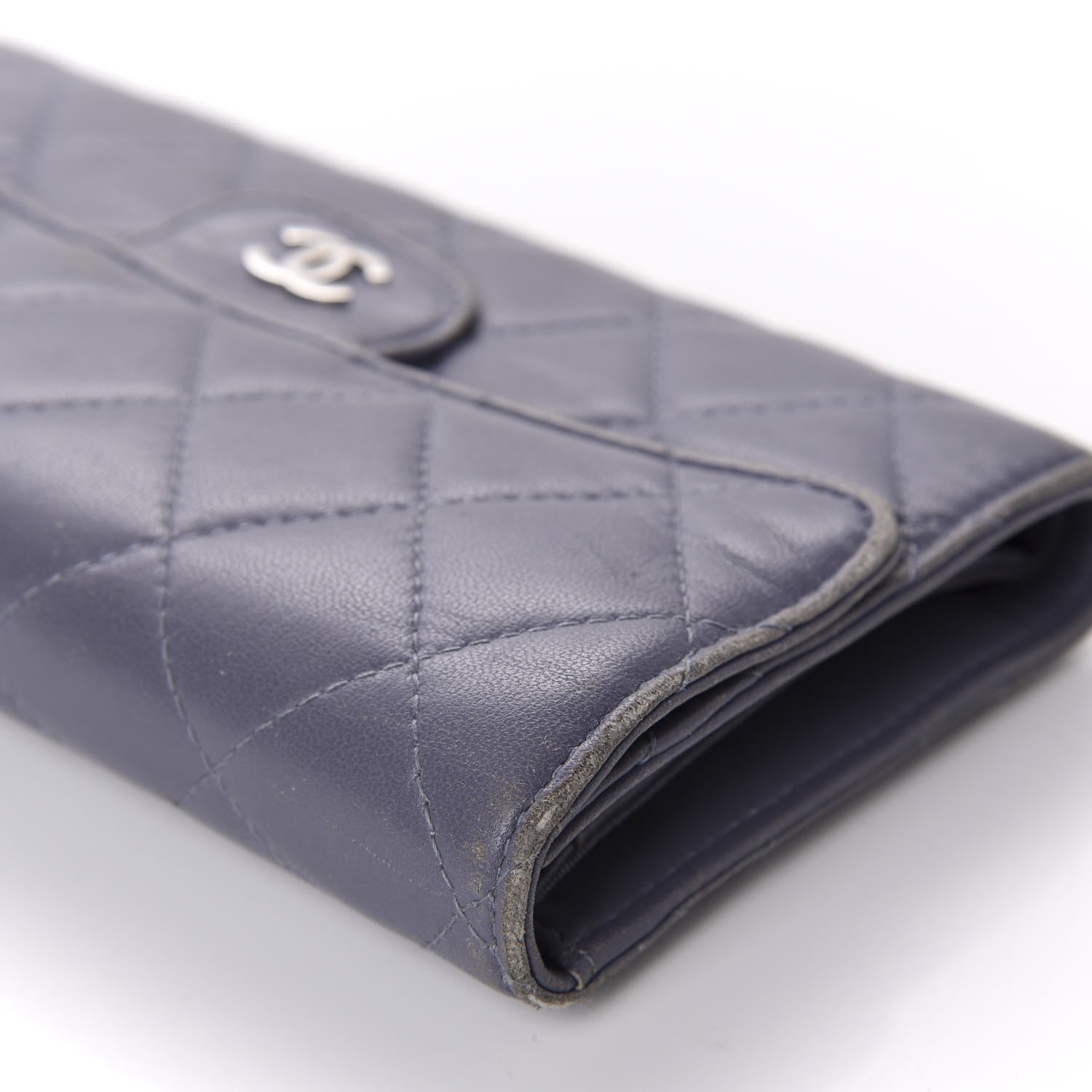 Chanel Lambskin Quilted Large Flap Wallet Purple 9 of 15