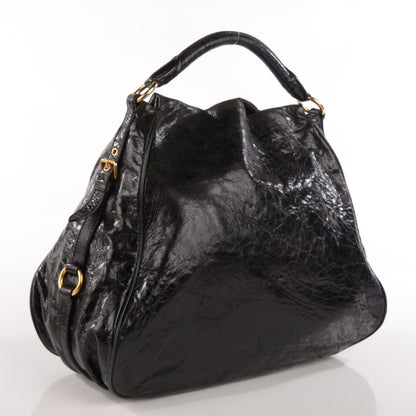 Miu Miu Vitello Lux Charm Hobo Nero Black 3 of 10