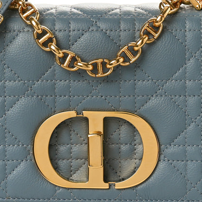 Christian Dior Calfskin Cannage Small Caro Bag Cloud Blue 8 of 10