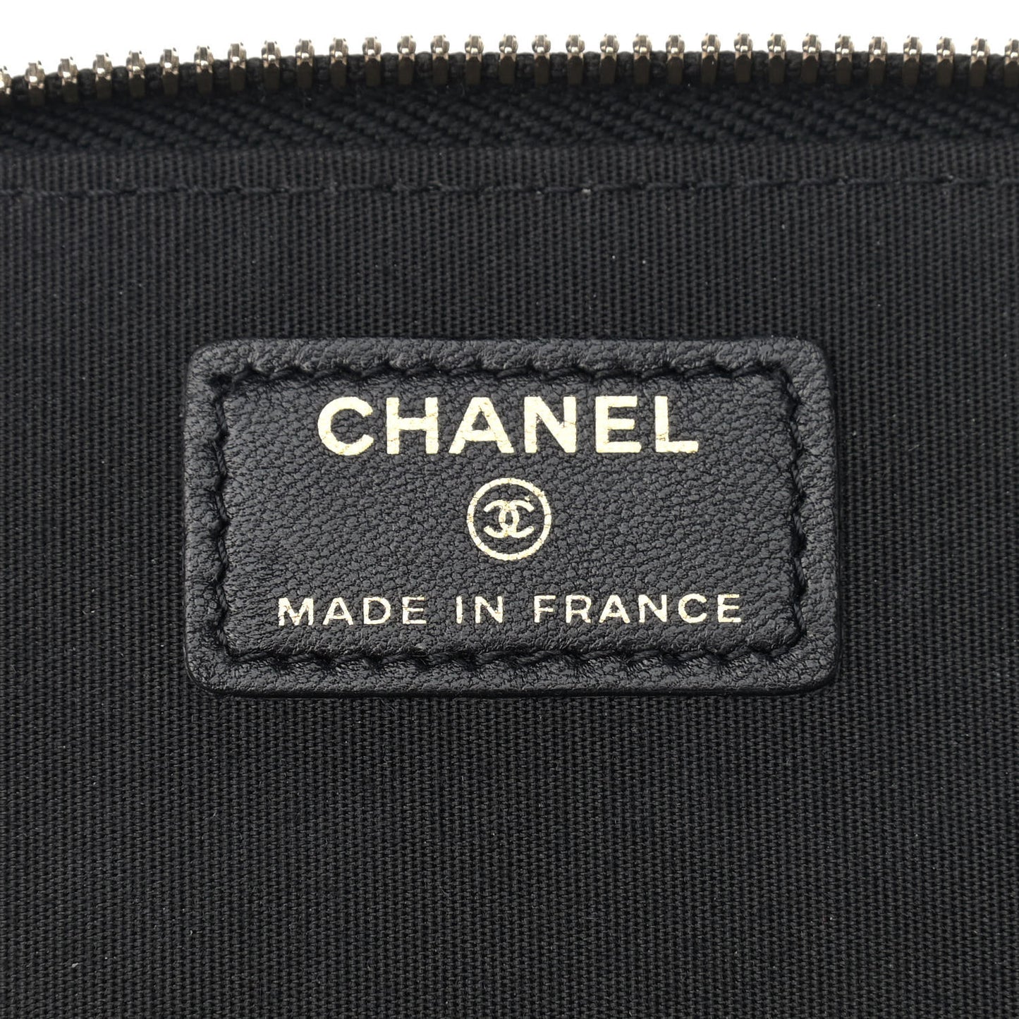 Lambskin Quilted Small Top Handle Vanity Case With Chain Black