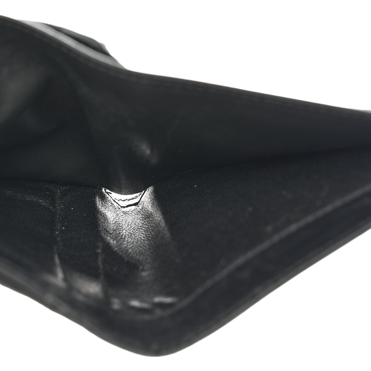 Guccissima Metal Bar French Flap Wallet Black