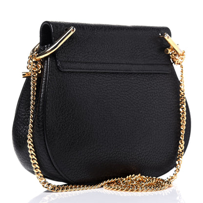 Chloe Grained Lambskin Mini Drew Shoulder Bag Black 3 of 13
