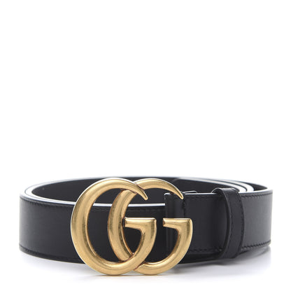Gucci Calfskin Double G 30mm Belt 85 34 Black 1 of 7