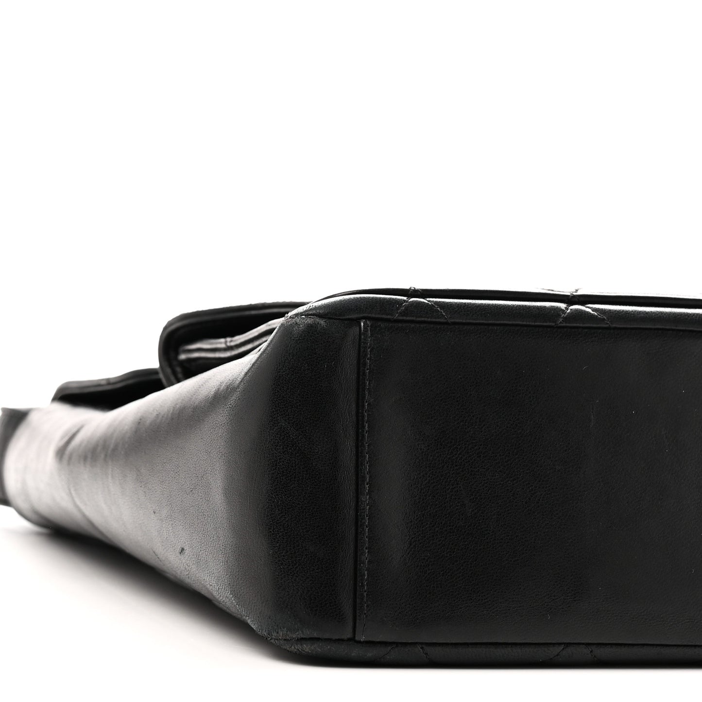 Lambskin Quilted Double Pocket Shoulder Bag Black