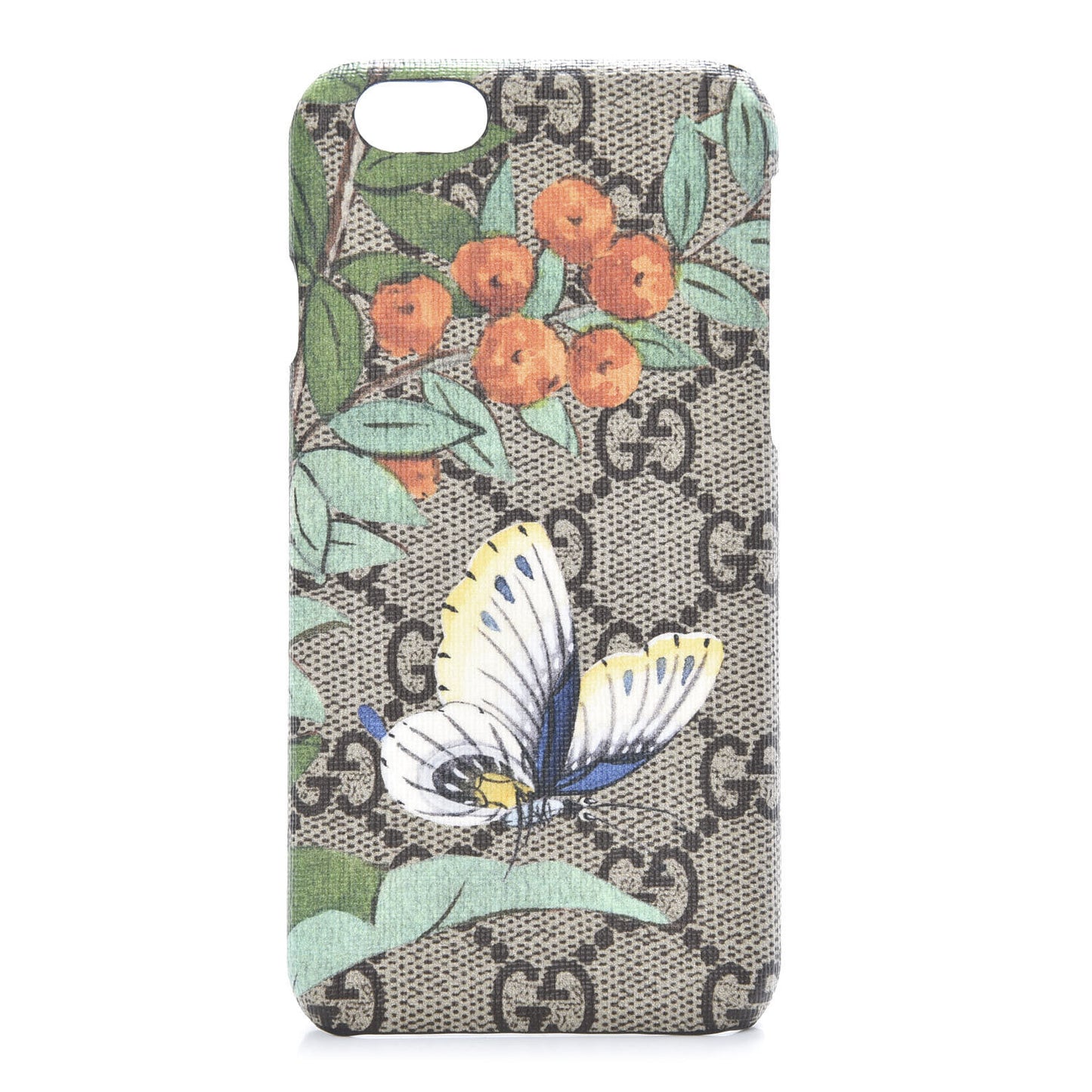 GG Supreme Monogram Tian Print iPhone 7 Case Beige Multicolor New Acero
