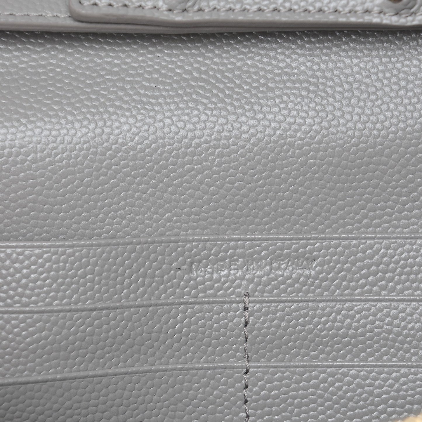 Grain De Poudre Matelasse Chevron Monogram Chain Wallet Fog