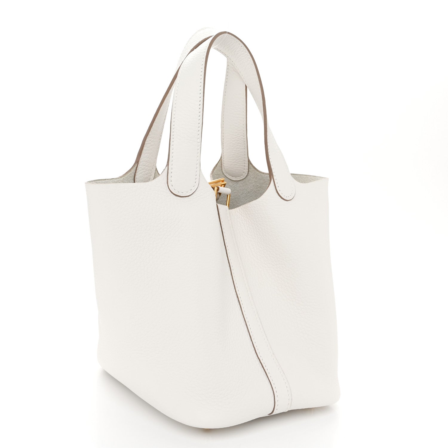 Hermes Taurillon Clemence Picotin Lock 18 PM Gris Pale 3 of 11