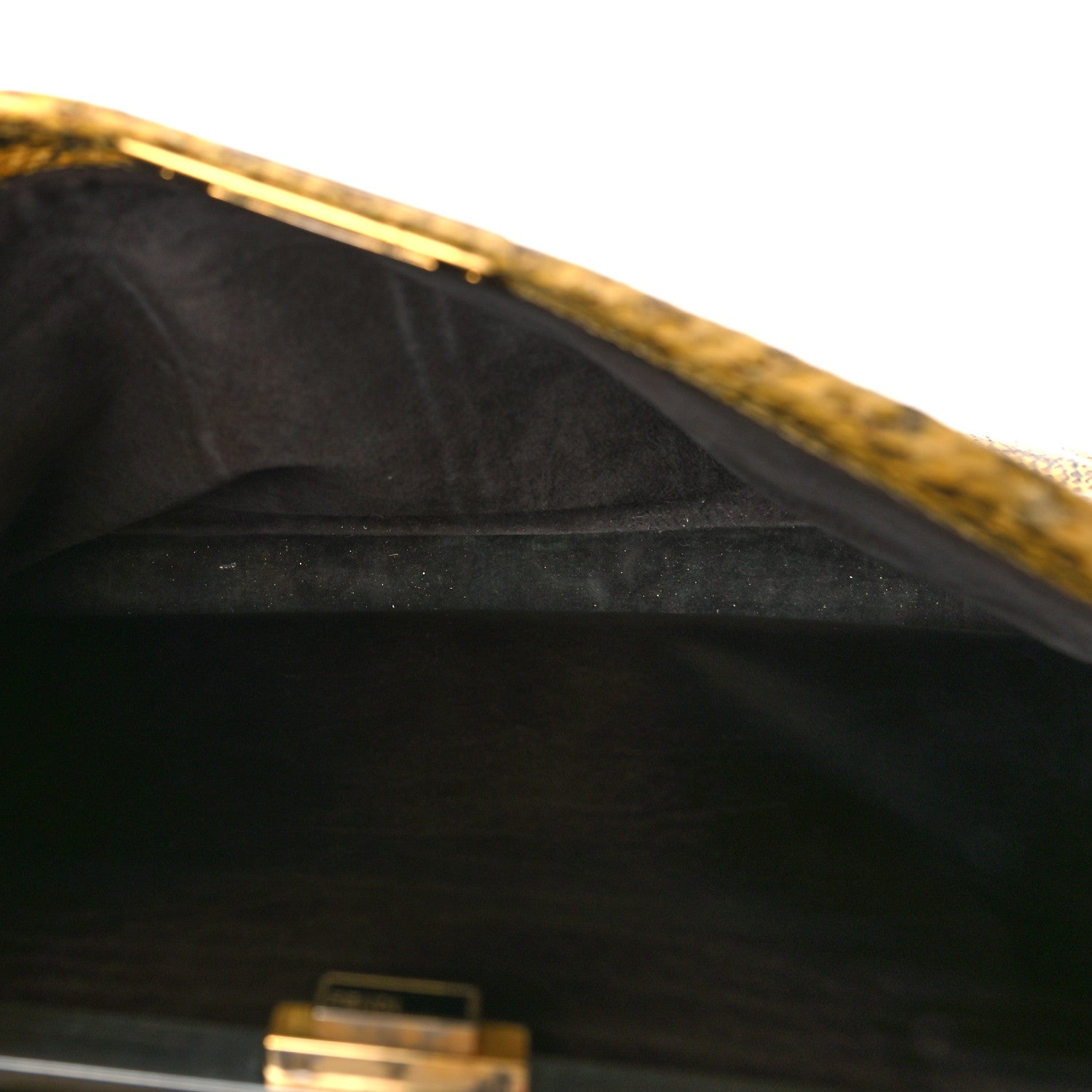 Fendi Snakeskin Large Peekaboo Iconic Satchel Yellow 5 of 10