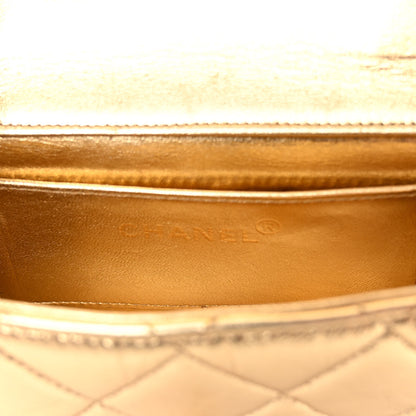 Chanel Metallic Lambskin Quilted Multi Chain Single Flap Gold 6 of 12
