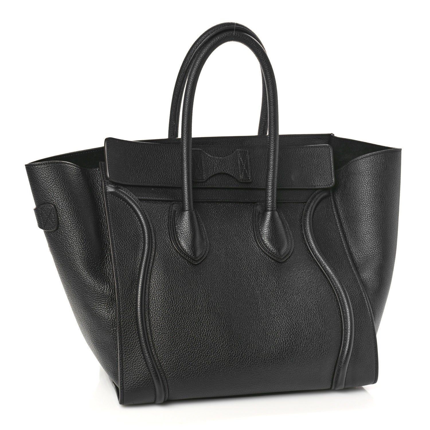 Celine Drummed Calfskin Mini Luggage Black 3 of 8