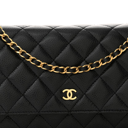 Chanel Caviar Quilted Wallet on Chain WOC Black 9 of 13